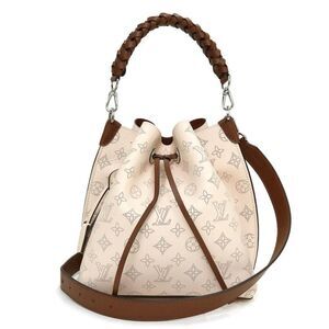 Louis Vuitton Muria Mahina Leather Hobo Bag Claim White Cream